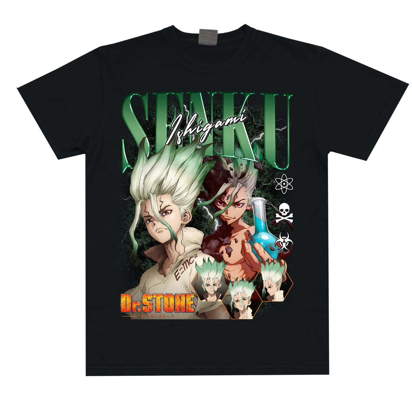 Senku. Black Graphic Tee