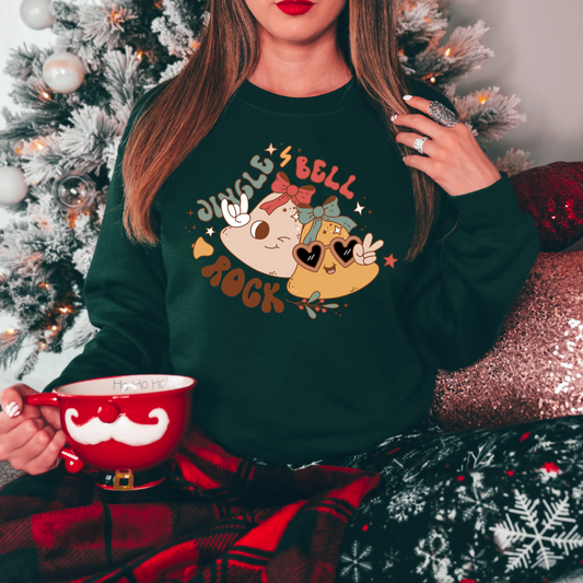 Comfy Jingle Bell Rock Sweatshirt for Holiday Season.